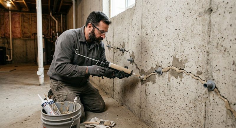 Basement Foundation Repair in Hopkins, MI