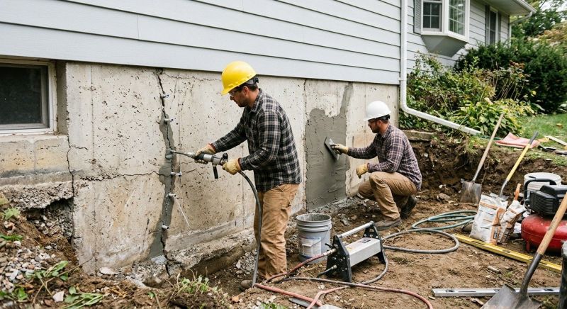 Basement Foundation Repair in Moline, MI