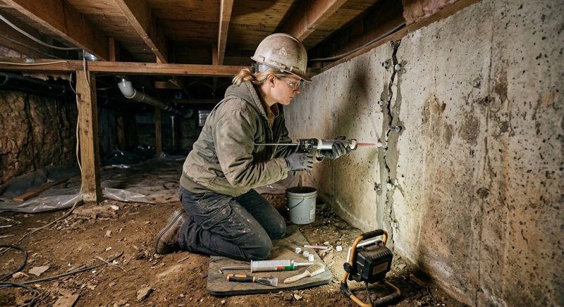 Basement Foundation Repair in Spring Lake, MI