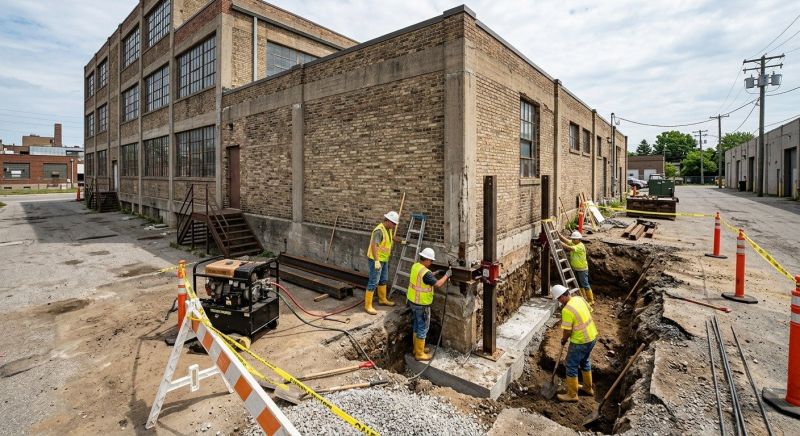 Building Foundation Repair in Hopkins, MI