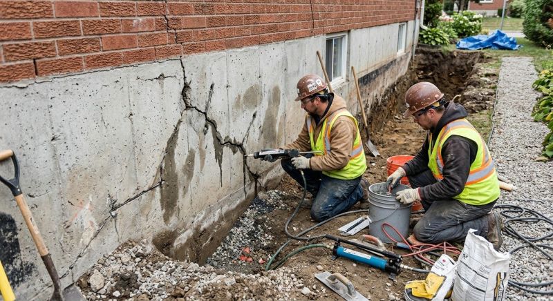 Cracked Foundation Repair in Grand Haven, MI