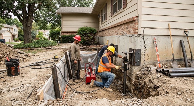 Cracked Foundation Repair in Grandville, MI