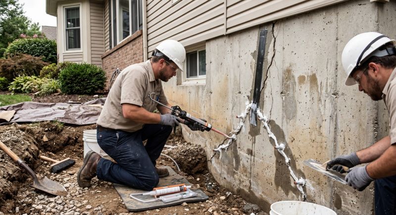 Cracked Foundation Repair in Spring Lake, MI
