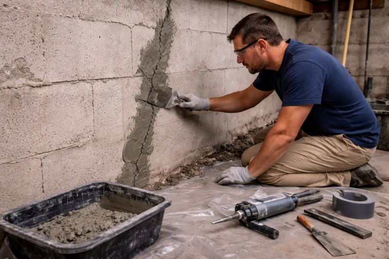 Foundation Crack Repair in Grand Haven, MI