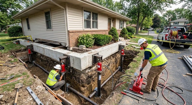 Foundation Jacking in Holland, MI