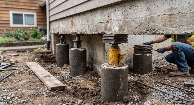 Foundation Pier Leveling in Holland, MI
