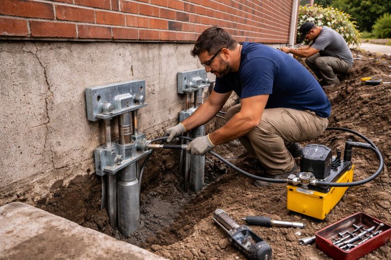 Foundation Pier Repair in Holland, MI