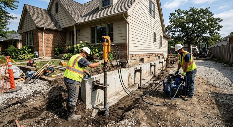 Foundation Stabilizing in Hopkins, MI