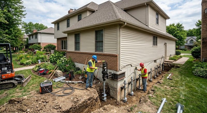 Helical Piers Installation in Holland, MI