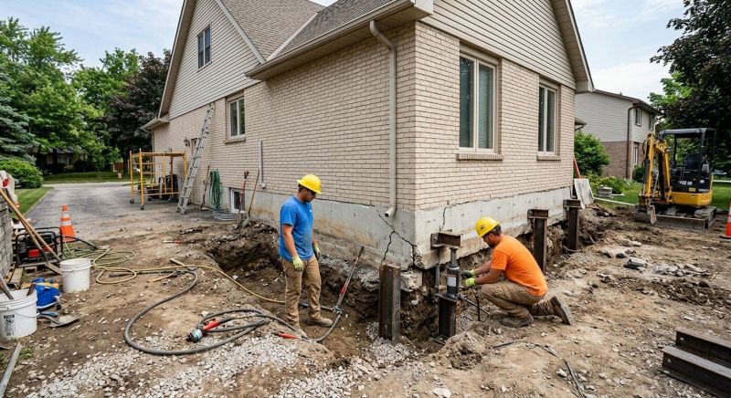 Helical Piers Installation in Holland, MI