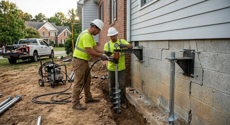 Helical Pile Installation in Holland, MI