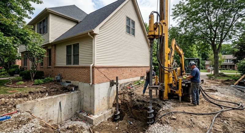 Helical Pile Installation in Holland, MI