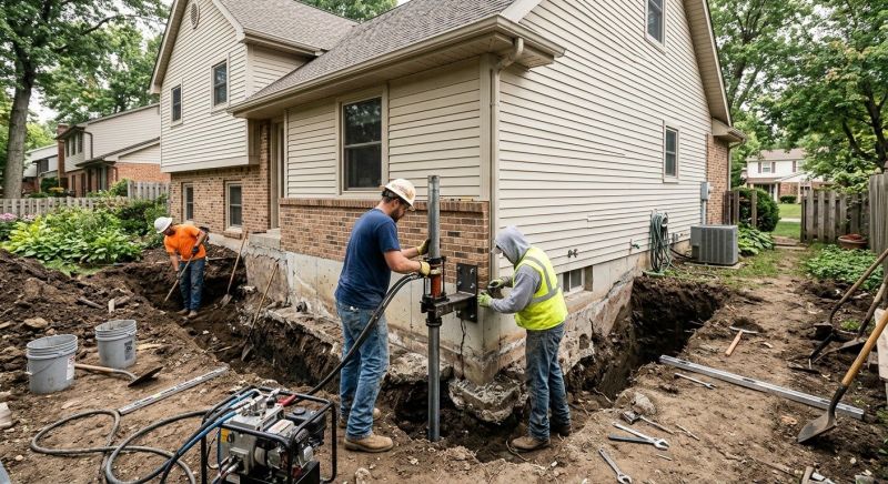 House Foundation Repair in Dorr, MI