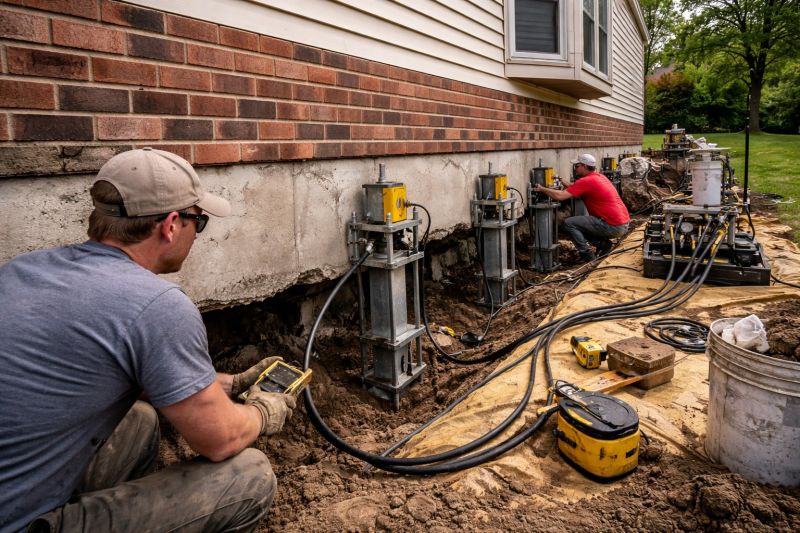 Settling Foundation Service in Moline, MI