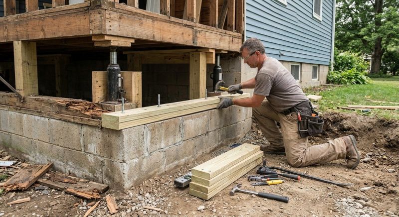 Sinking Foundation Repair in Allegan County, MI