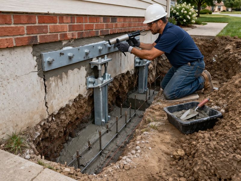 Sinking Foundation Repair in Allegan, MI