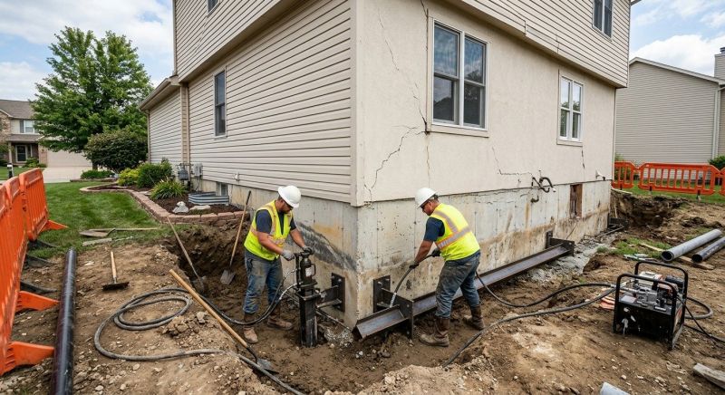 Sinking Foundation Repair in Coopersville, MI