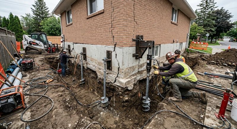 Sinking Foundation Repair in Hudsonville, MI
