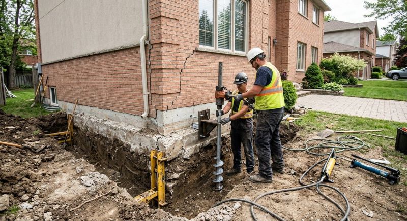 Sinking Foundation Repair in Jenison, MI