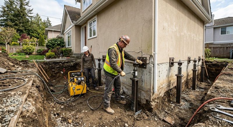 Sinking Foundation Repair in Holland, MI
