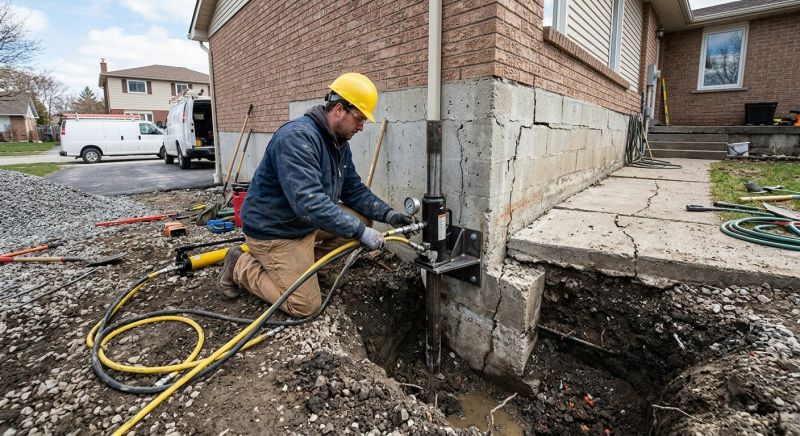 Sinking Foundation Repair in Holland, MI